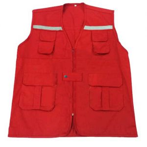 Áo gile phản quang màu đỏ