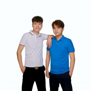 Áo pony 4c trắng 2 sọc & xanh ya